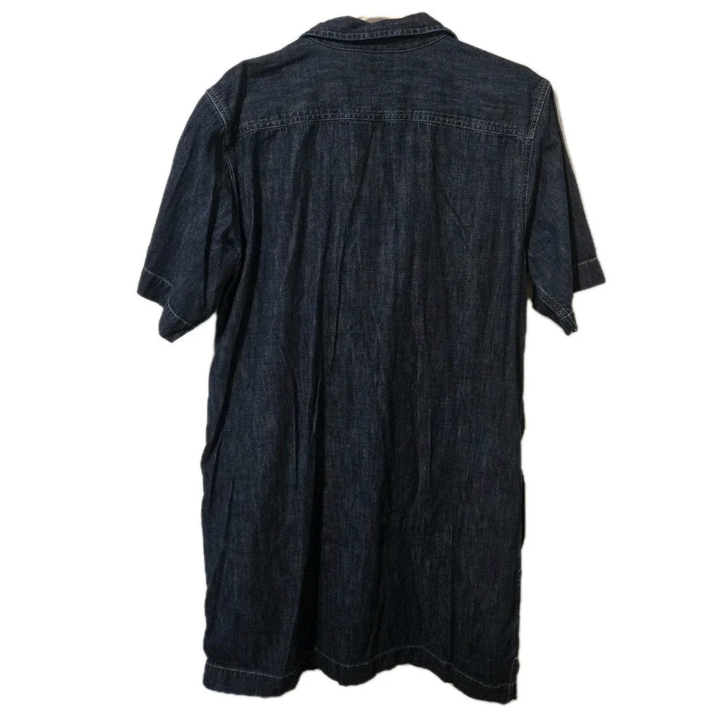 Lauren Ralph Lauren Denim Midi Shift Dress Pockets Size XL - Picture 7 of 7